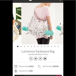 Lululemon Sackasana Bag